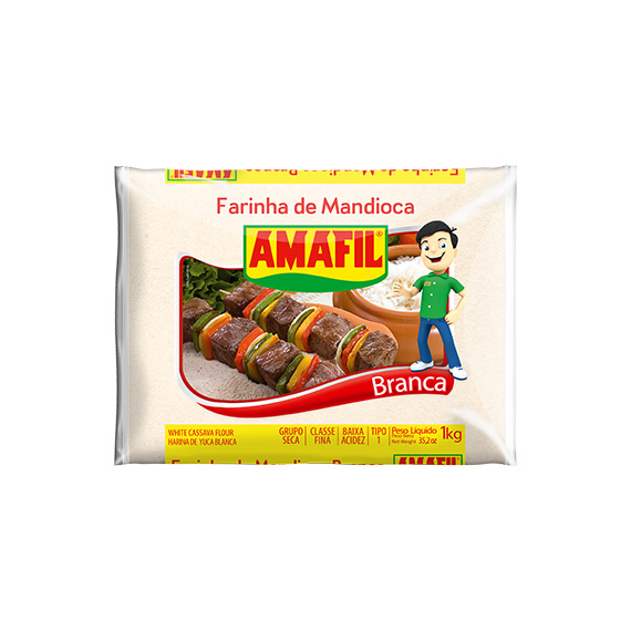 FARINHA DE MAND BRANCA FINA AMAFIL 1KG