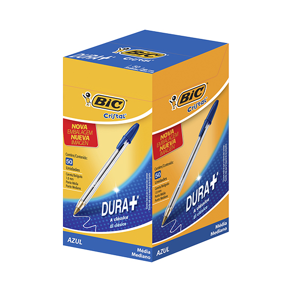 CANETA BIC CRISTAL AZUL C/50UN