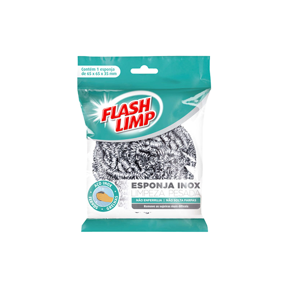 ESP DE ACO INOX FLASHLIMP EA1409 C/10UN