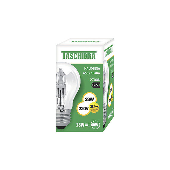 LAMP TASCH. HALOGENA A55 28W 40W 220V C/10UN