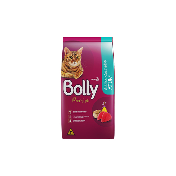 RACAO GATOS BOLLY PREM ATUM CASTR 31% P 1KG