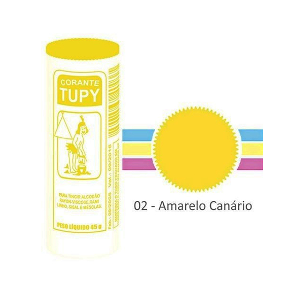 CORANTE DE ROUPA TUPY N 02 AMARELO CAN. C/6UN