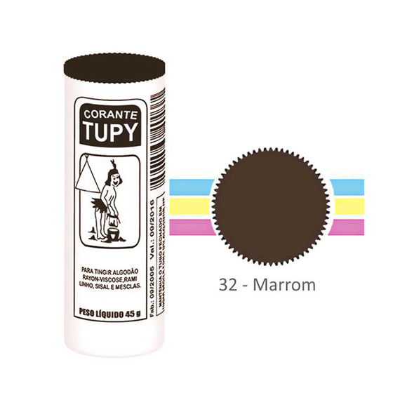 CORANTE DE ROUPA TUPY N 32 MARROM C/6UN