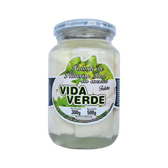 CONSERVA VIDA VERDE PALMITO TOLETE 300G