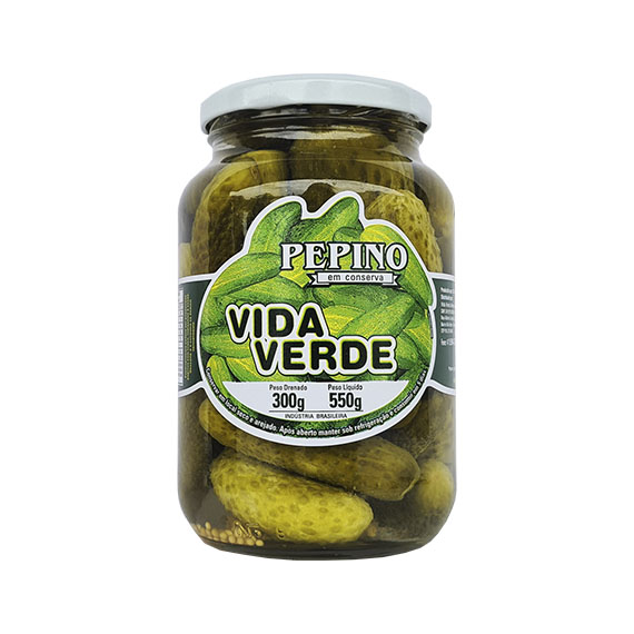CONSERVA VIDA VERDE PEPINO 300G
