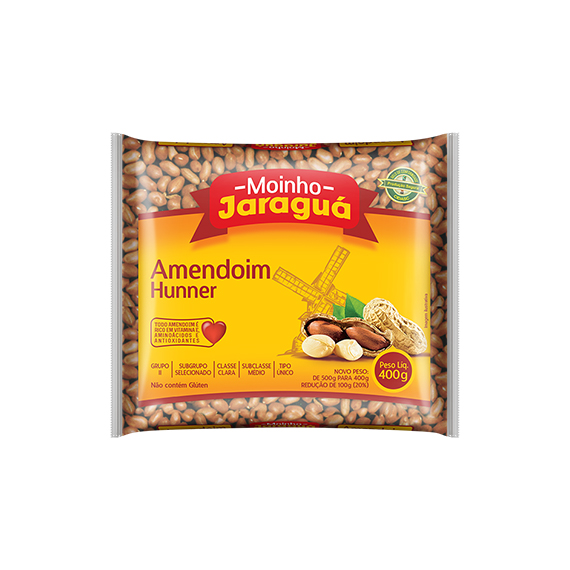 AMENDOIM HUNNER MOINHO JARAGUA 400G