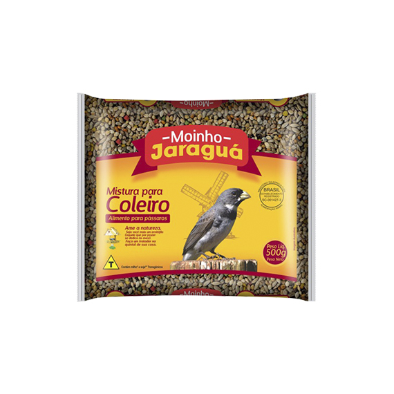 RACAO PASSARO MIST. COLEIRO M. JARAGUA 500G