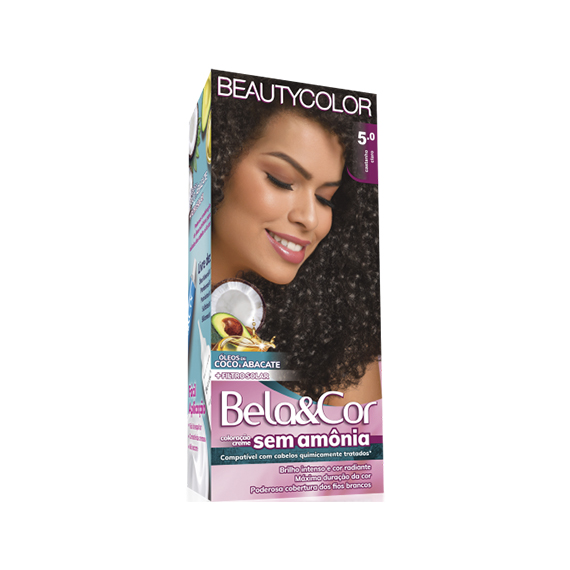 TINT BELA COR S/AMONIA 5.0 CASTANHO CLARO