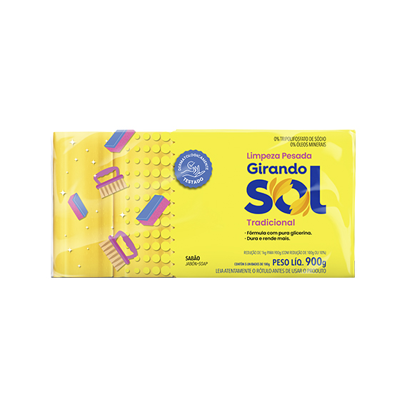 SABAO PEDRA GIRANDO SOL 05X180G AMARELO TD