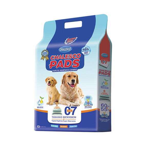 PET TAPETE HIG. CHALESCO PADS 60X55CM C/7UN